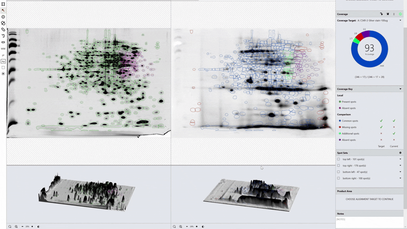 2D Western Blot Host Cell Quadrant Coverage