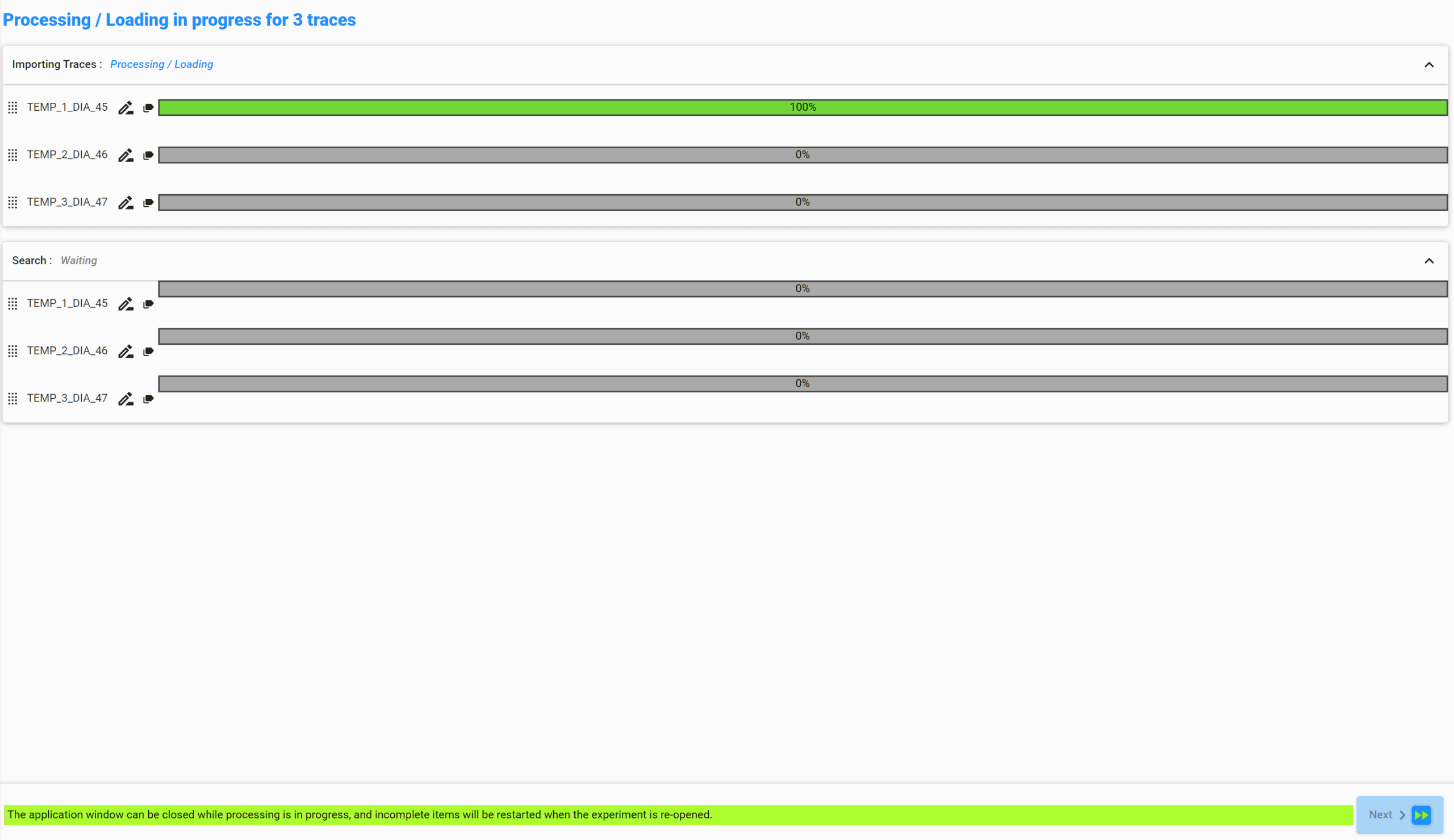 SpotMap MS Processing Trace