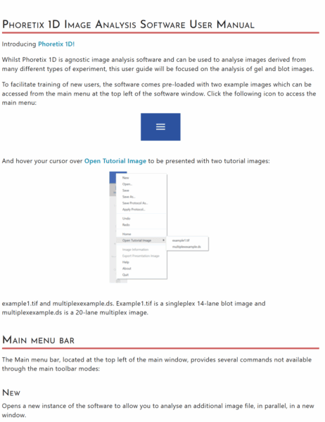 Phoretix 1D User Manual