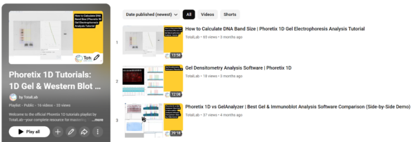 Phoretix 1D YouTube Video Tutorials
